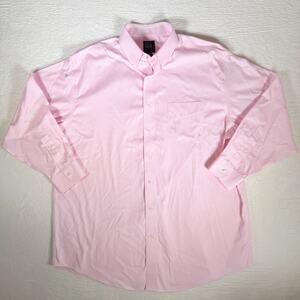 Jos A Bank Dress Shirt Mens 17.5 34 Travelers Traditional Fit Polish Jet-Setter